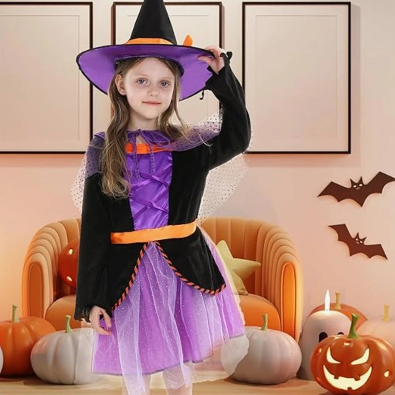 Rodinný kostým Halloween čarodějnice