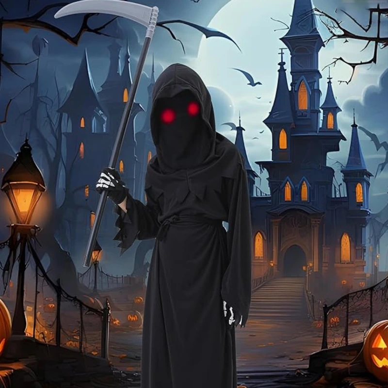 Dětský kostým Grim Reaper Halloween Parade s kapucí
